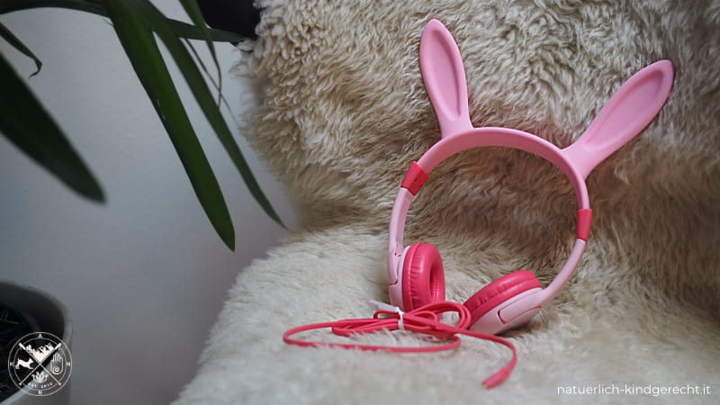 Lobkin Kinder-Kopfhörer mit abziehbar Hasenohren